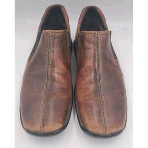 Cole Haan Slip On Loafer 9.5M Brown 161 C04269 E5‎ Square Toe Shoes VTG